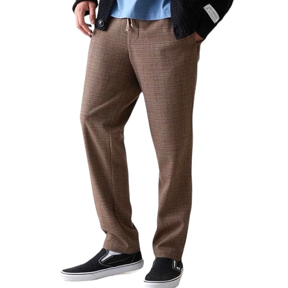 NWT-PacSun men’s stretch brown slim pants-Large - Picture 1 of 7
